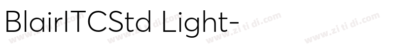BlairITCStd Light字体转换